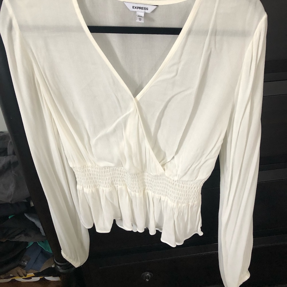 White peplum blouse